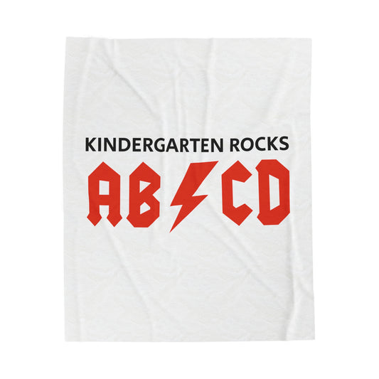 Kindergarten Rocks Velveteen Plush Blanket